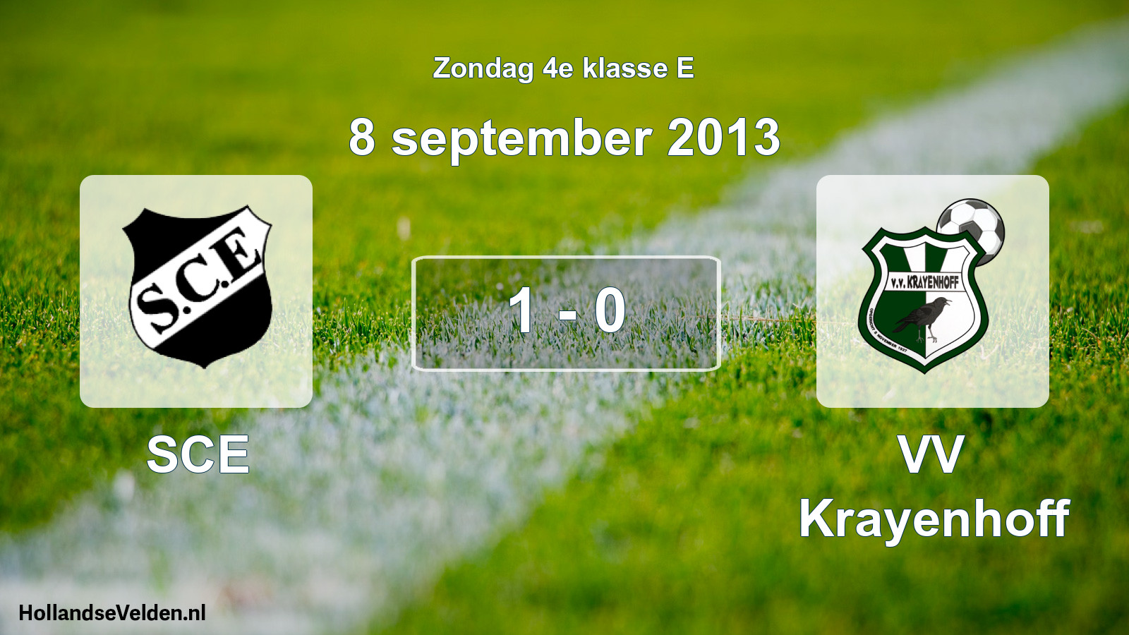 Total number of matches played: SCE - VV Krayenhoff 1 - 0 (8 September 2013)