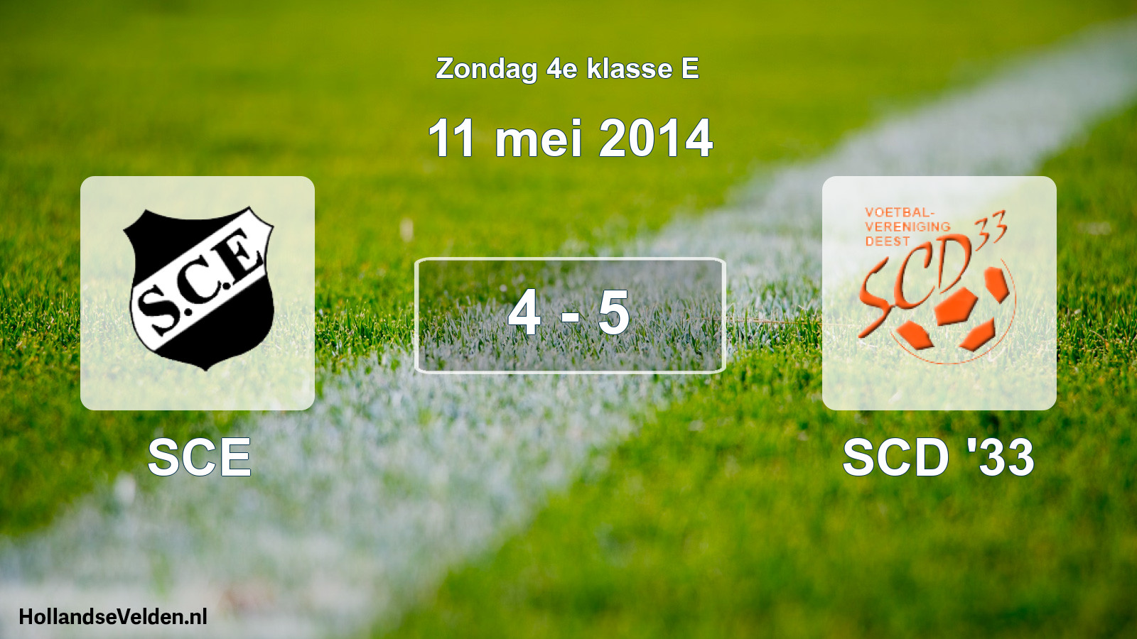 Total number of matches played: SCE - SCD '33 4 - 5 (11 May 2014)