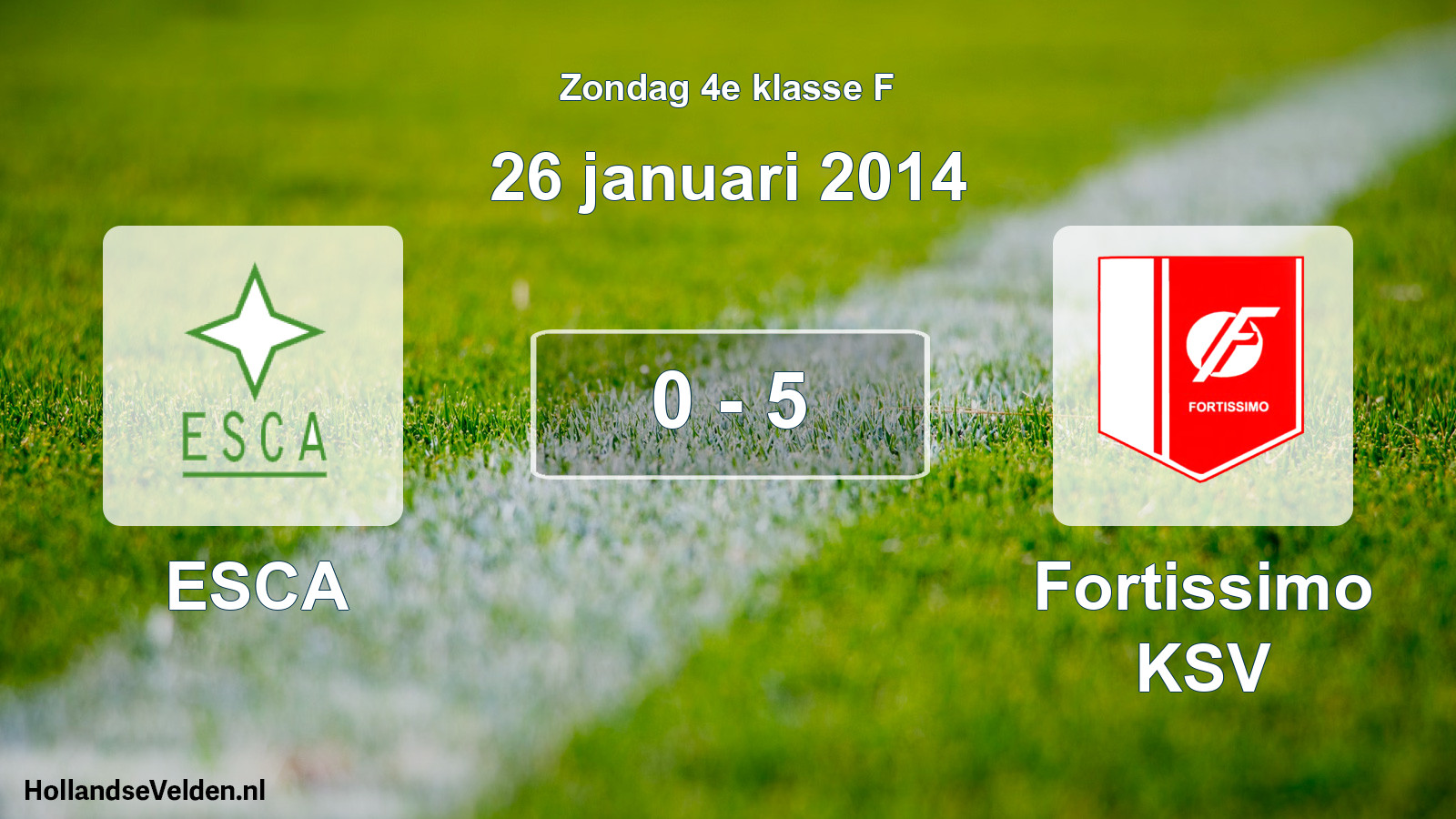 Total number of matches played: ESCA - Fortissimo KSV 0 - 5 (26 January 2014)