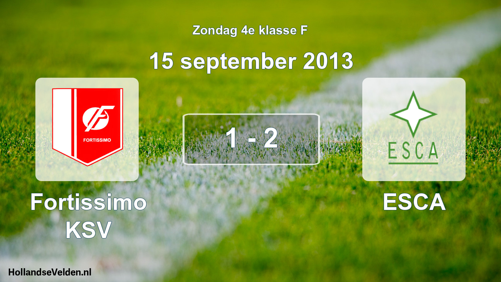 Total number of matches played: Fortissimo KSV - ESCA 1 - 2 (15 September 2013)