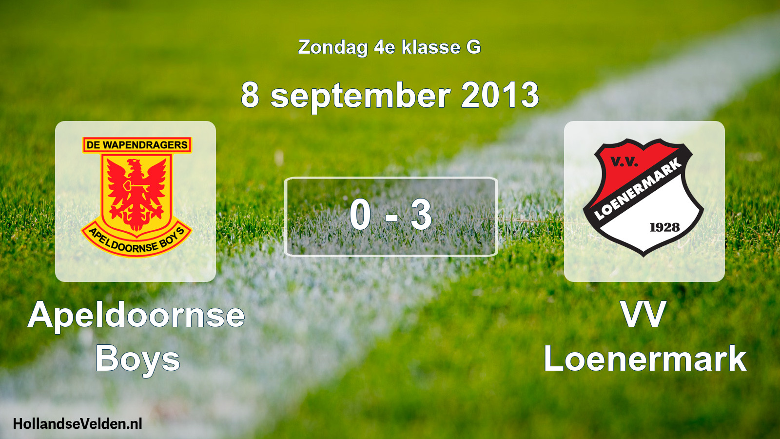 Total number of matches played: Apeldoornse Boys - VV Loenermark 0 - 3 (8 September 2013)