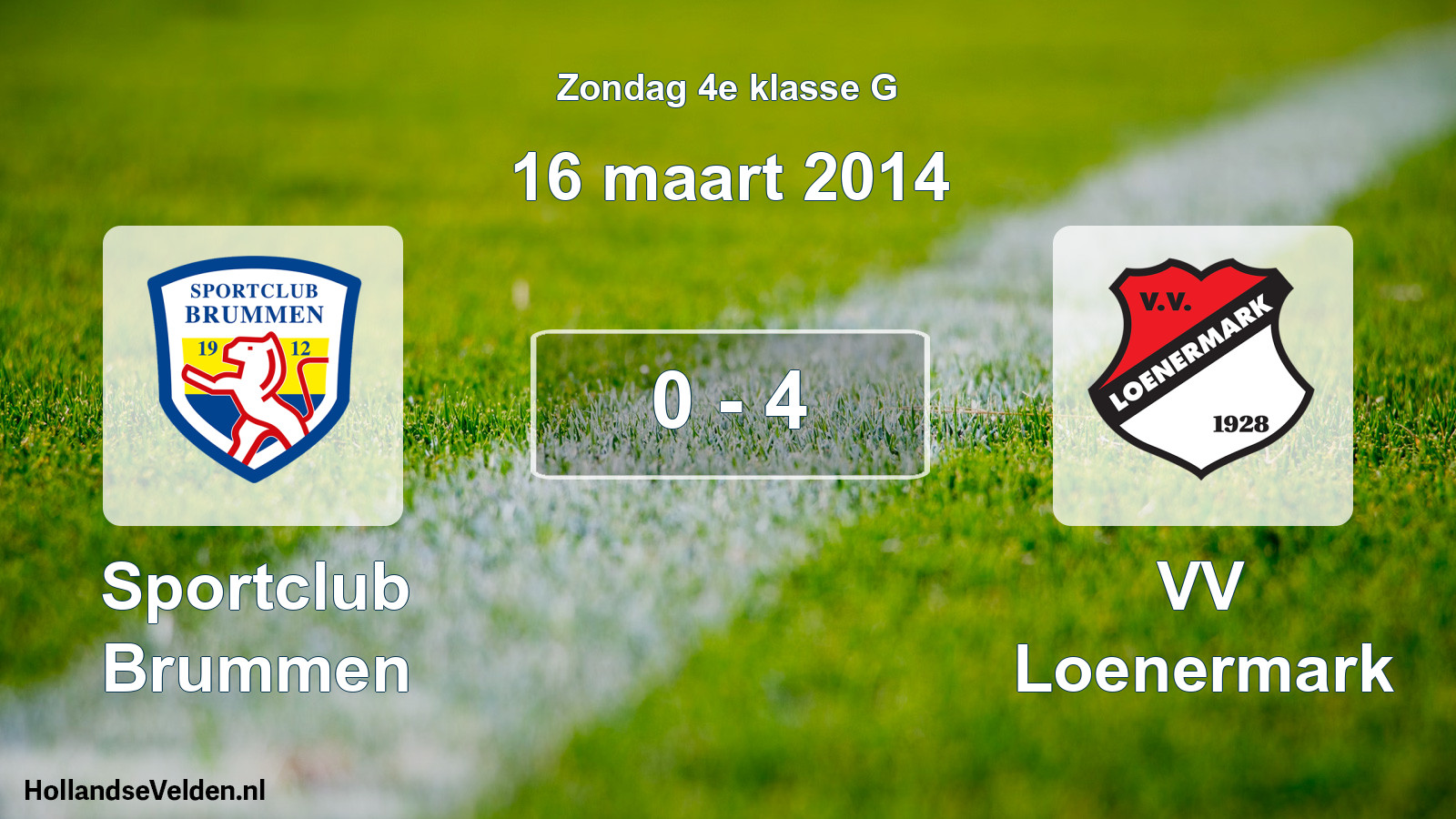 Total number of matches played: Sportclub Brummen - VV Loenermark 0 - 4 (16 March 2014)