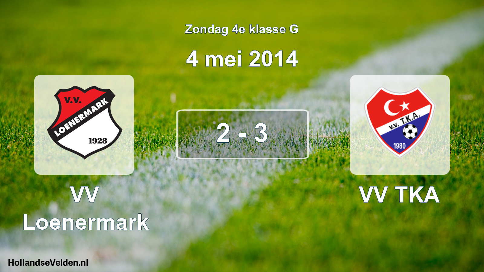 Total number of matches played: VV Loenermark - VV TKA 2 - 3 (4 May 2014)