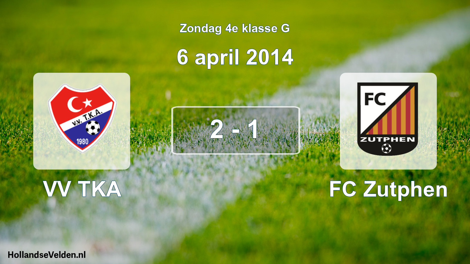 Total number of matches played: VV TKA - FC Zutphen 2 - 1 (6 April 2014)