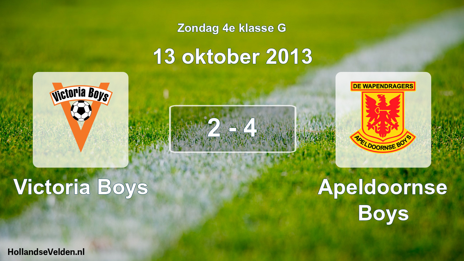 Total number of matches played: Victoria Boys - Apeldoornse Boys 2 - 4 (13 October 2013)
