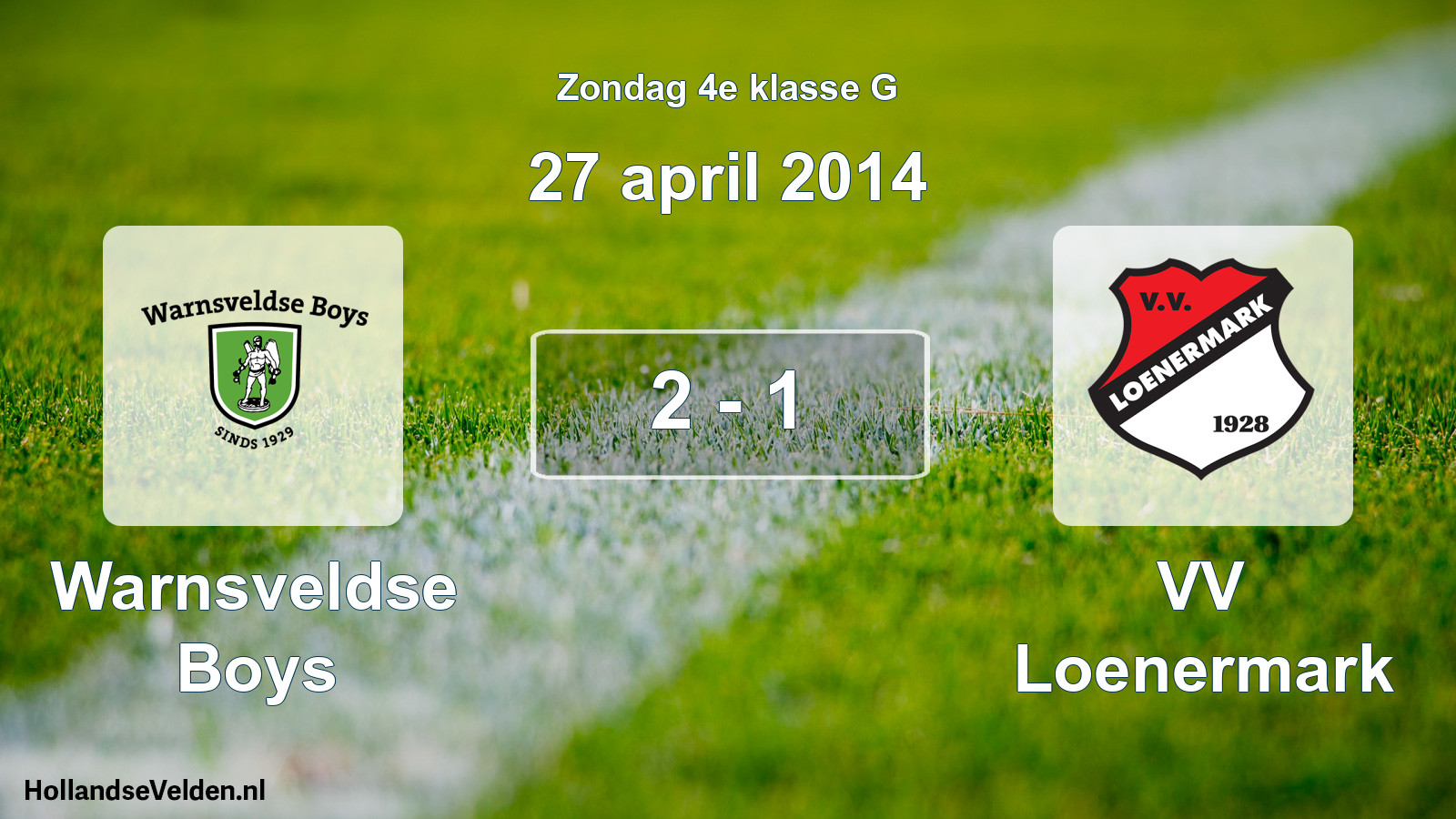 Total number of matches played: Warnsveldse Boys - VV Loenermark 2 - 1 (27 April 2014)
