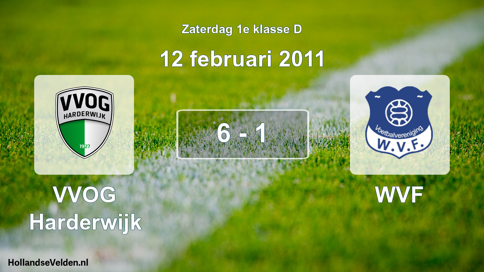 Total number of matches played: VVOG Harderwijk - WVF 6 - 1 (12 February 2011)