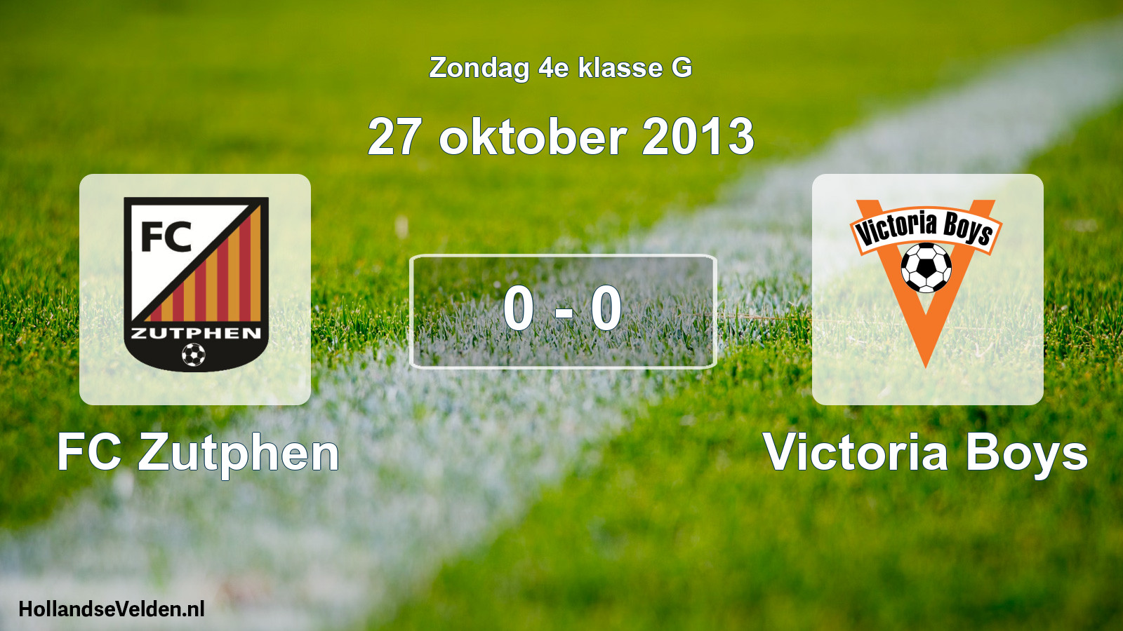 Total number of matches played: FC Zutphen - Victoria Boys 0 - 0 (27 October 2013)