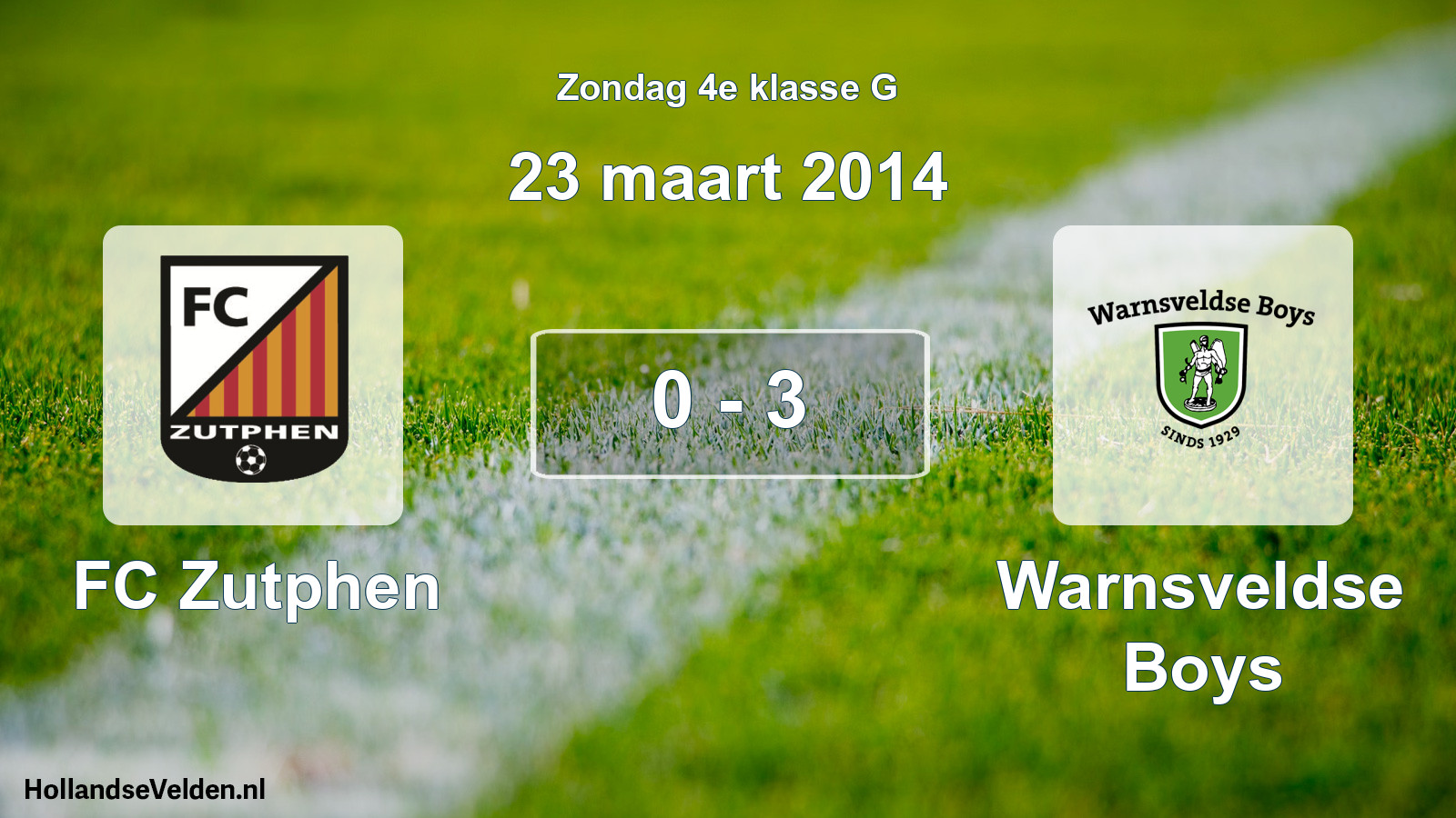 Total number of matches played: FC Zutphen - Warnsveldse Boys 0 - 3 (23 March 2014)