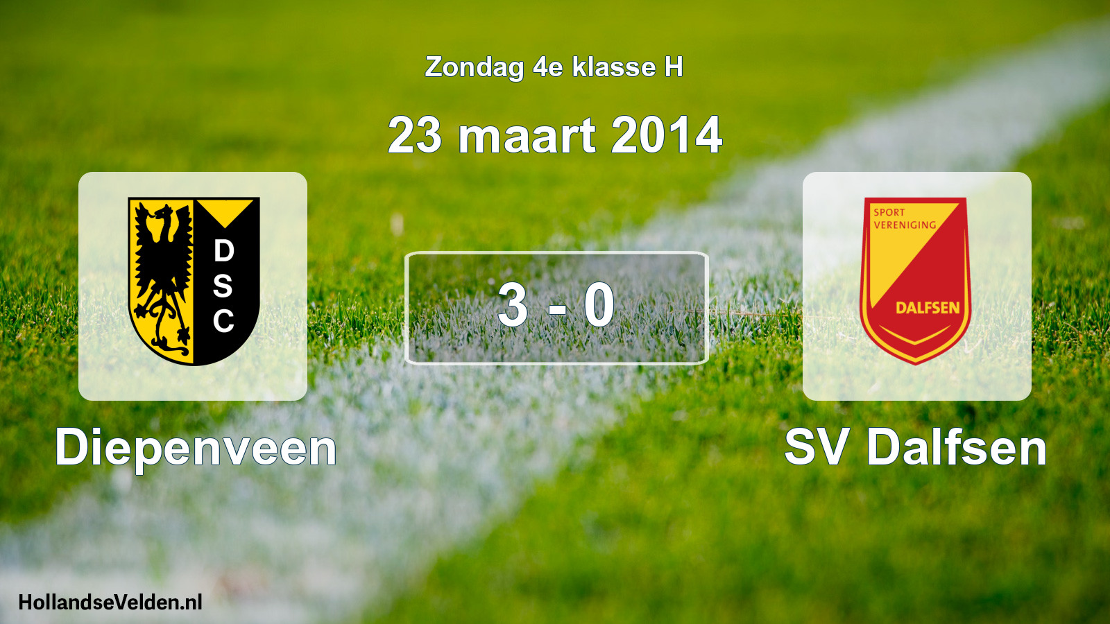 Total number of matches played: Diepenveen - SV Dalfsen 3 - 0 (23 March 2014)