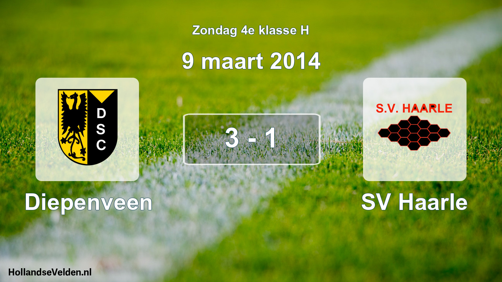 Total number of matches played: Diepenveen - SV Haarle 3 - 1 (9 March 2014)