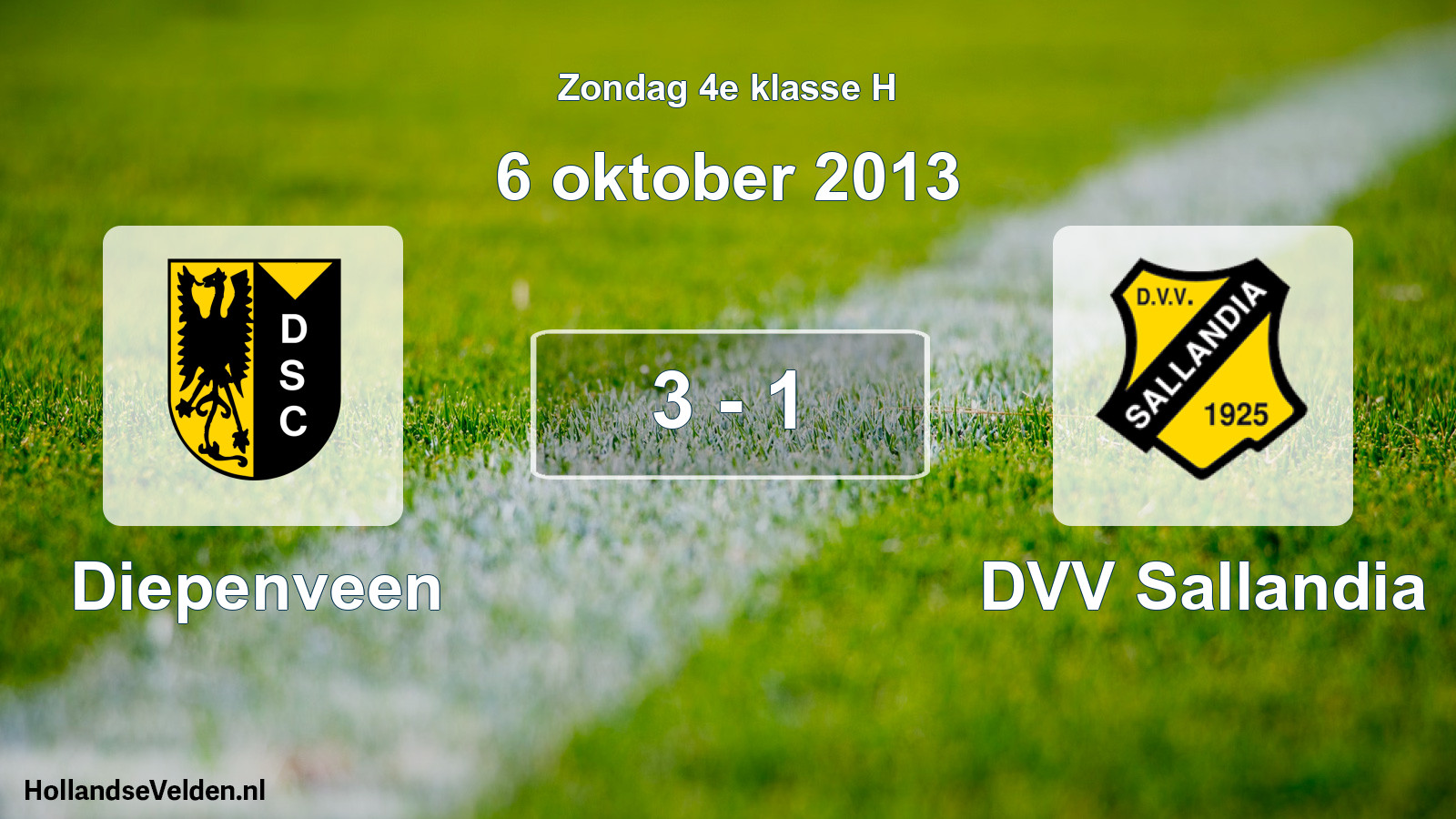 Total number of matches played: Diepenveen - DVV Sallandia 3 - 1 (6 October 2013)