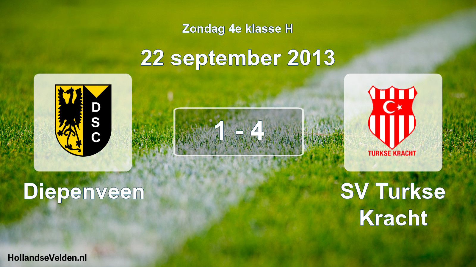 Total number of matches played: Diepenveen - SV Turkse Kracht 1 - 4 (22 September 2013)