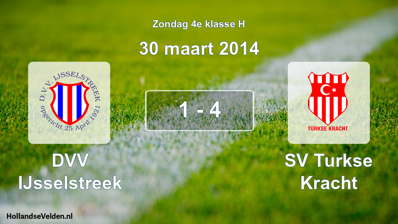Total number of matches played: DVV IJsselstreek - SV Turkse Kracht 1 - 4 (30 March 2014)