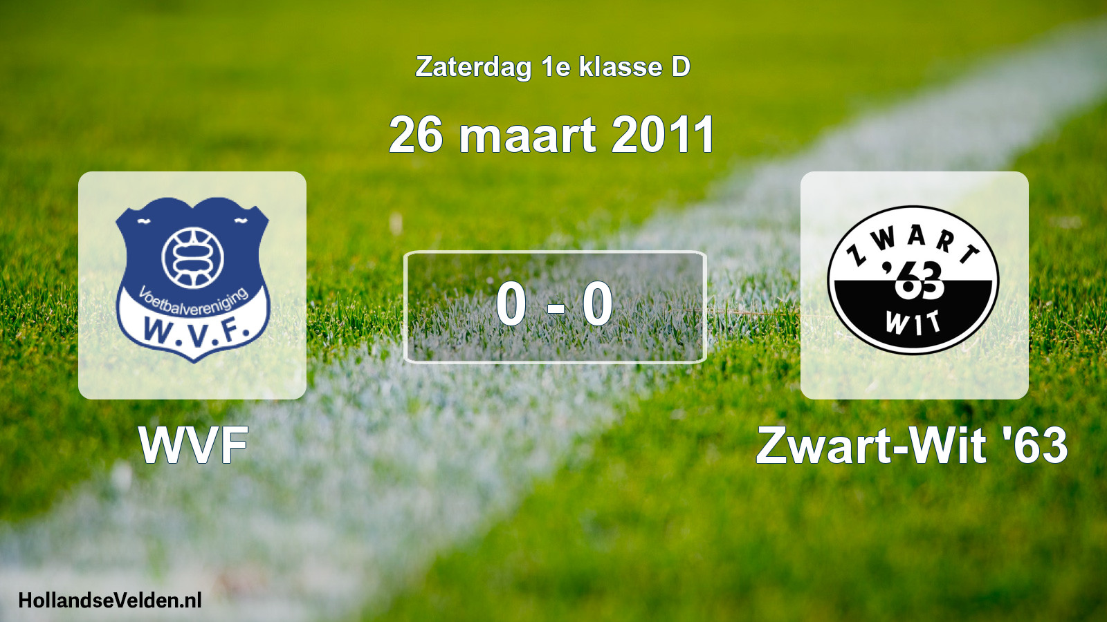 Total number of matches played: WVF - Zwart-Wit '63 0 - 0 (26 March 2011)