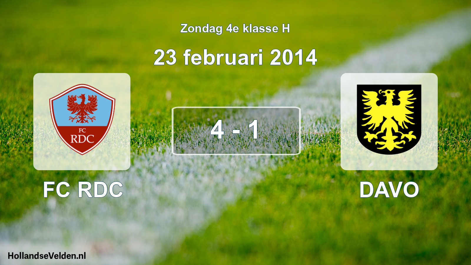 Total number of matches played: FC RDC - DAVO 4 - 1 (23 February 2014)