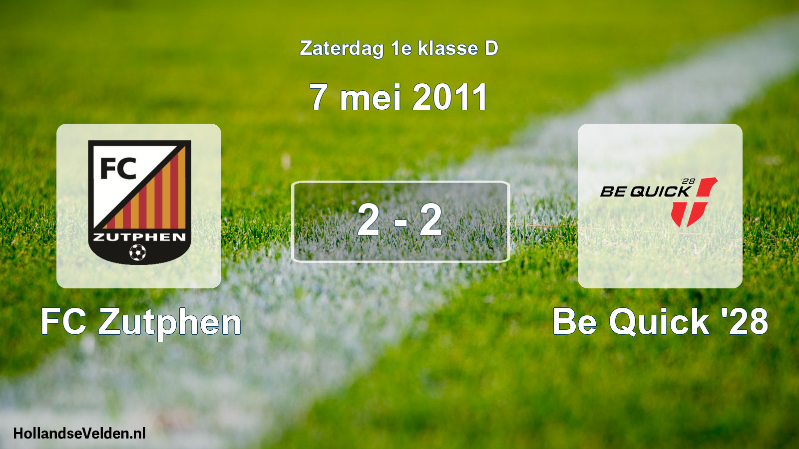 Total number of matches played: FC Zutphen - Be Quick '28 2 - 2 (7 May 2011)