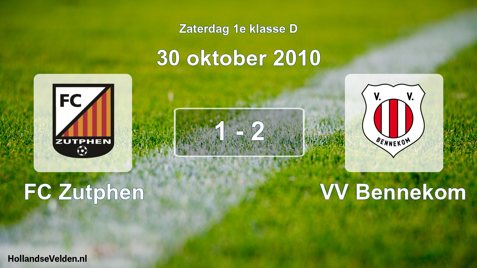 Total number of matches played: FC Zutphen - VV Bennekom 1 - 2 (30 October 2010)
