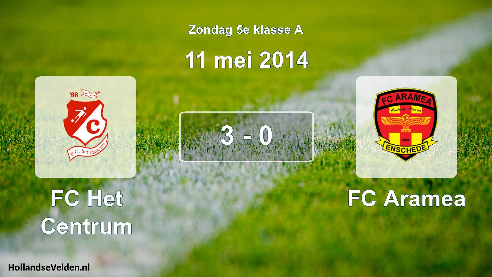 Total number of matches played: FC Het Centrum - FC Aramea 3 - 0 (11 May 2014)