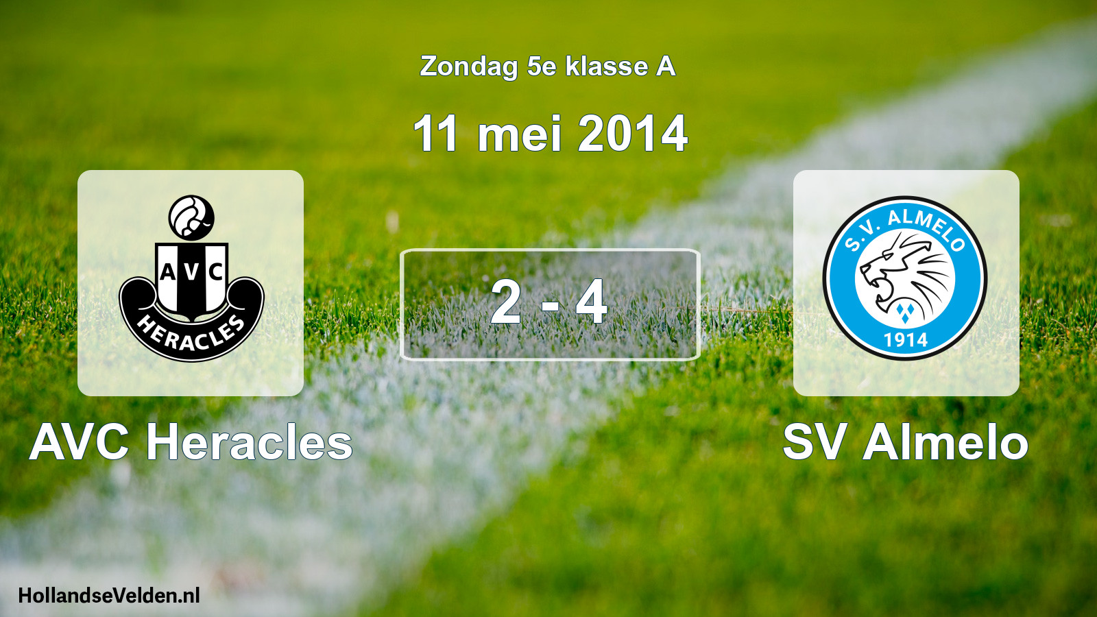 Total number of matches played: AVC Heracles - SV Almelo 2 - 4 (11 May 2014)