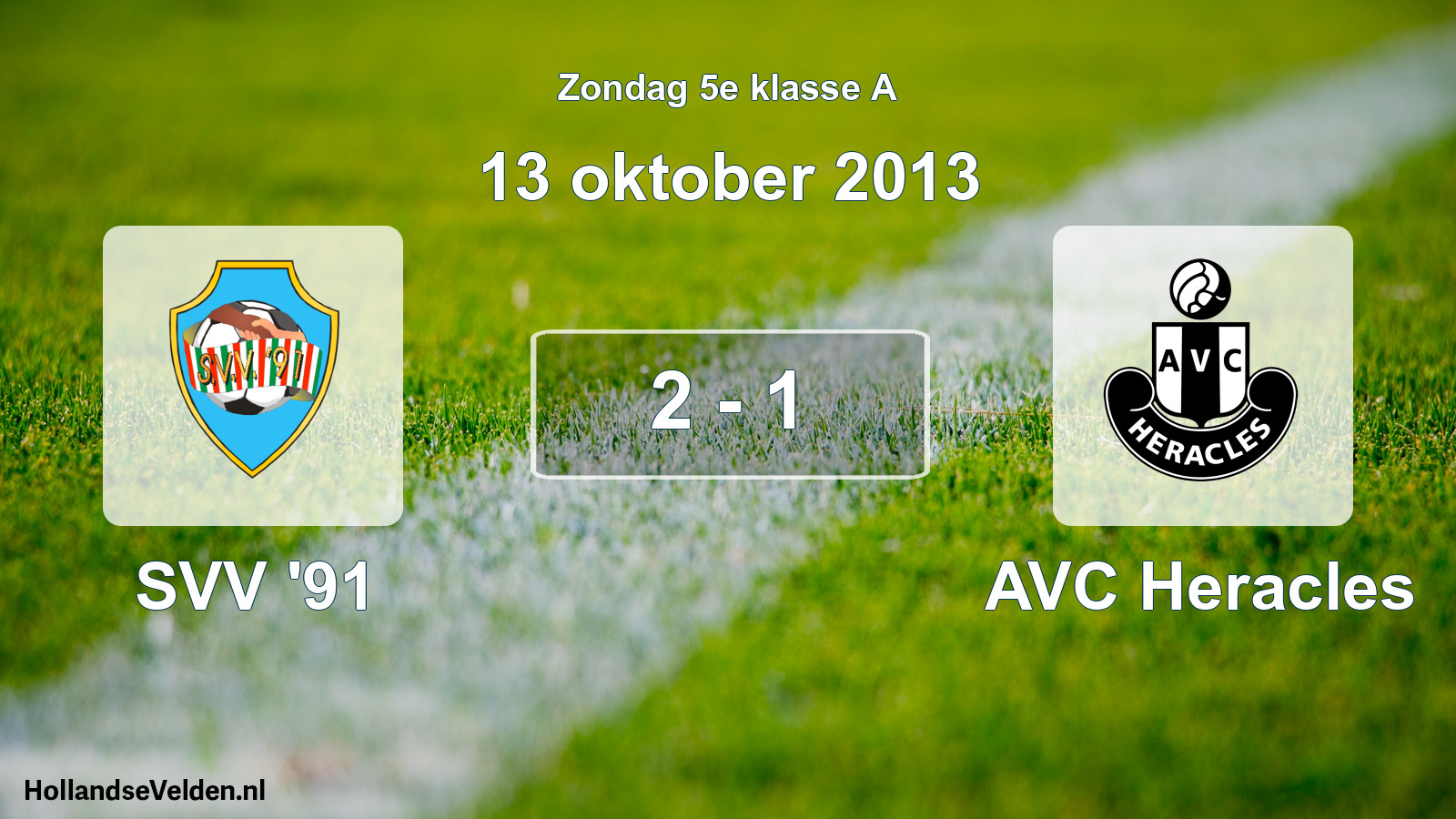 Total number of matches played: SVV '91 - AVC Heracles 2 - 1 (13 October 2013)