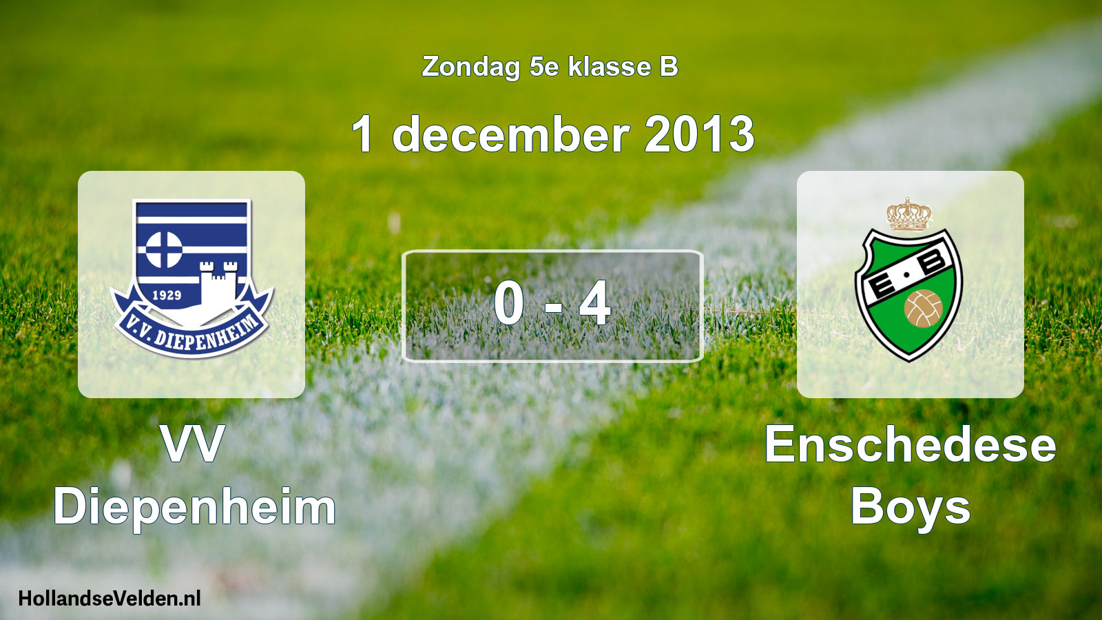 Total number of matches played: VV Diepenheim - Enschedese Boys 0 - 4 (1 December 2013)