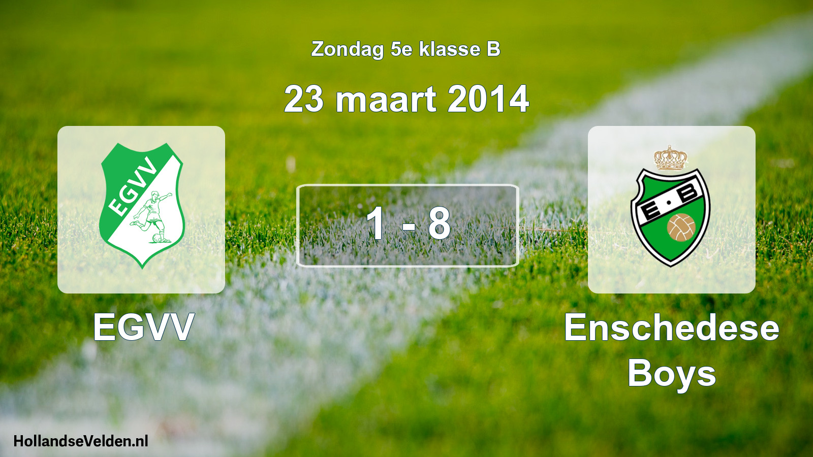 Total number of matches played: EGVV - Enschedese Boys 1 - 8 (23 March 2014)