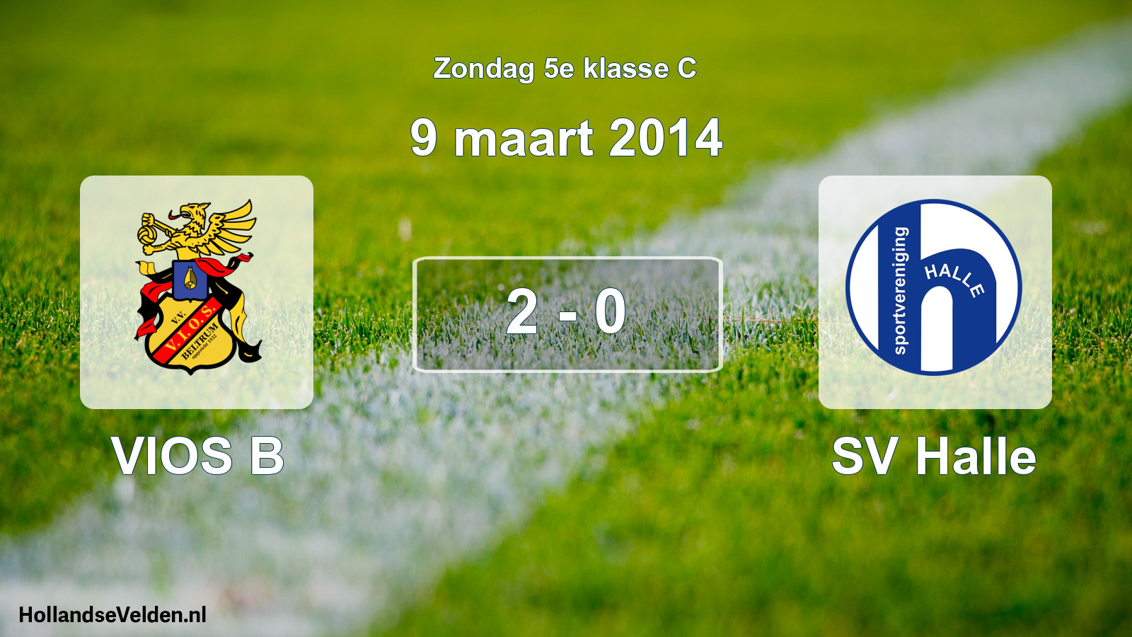 Total number of matches played: VIOS B - SV Halle 2 - 0 (9 March 2014)