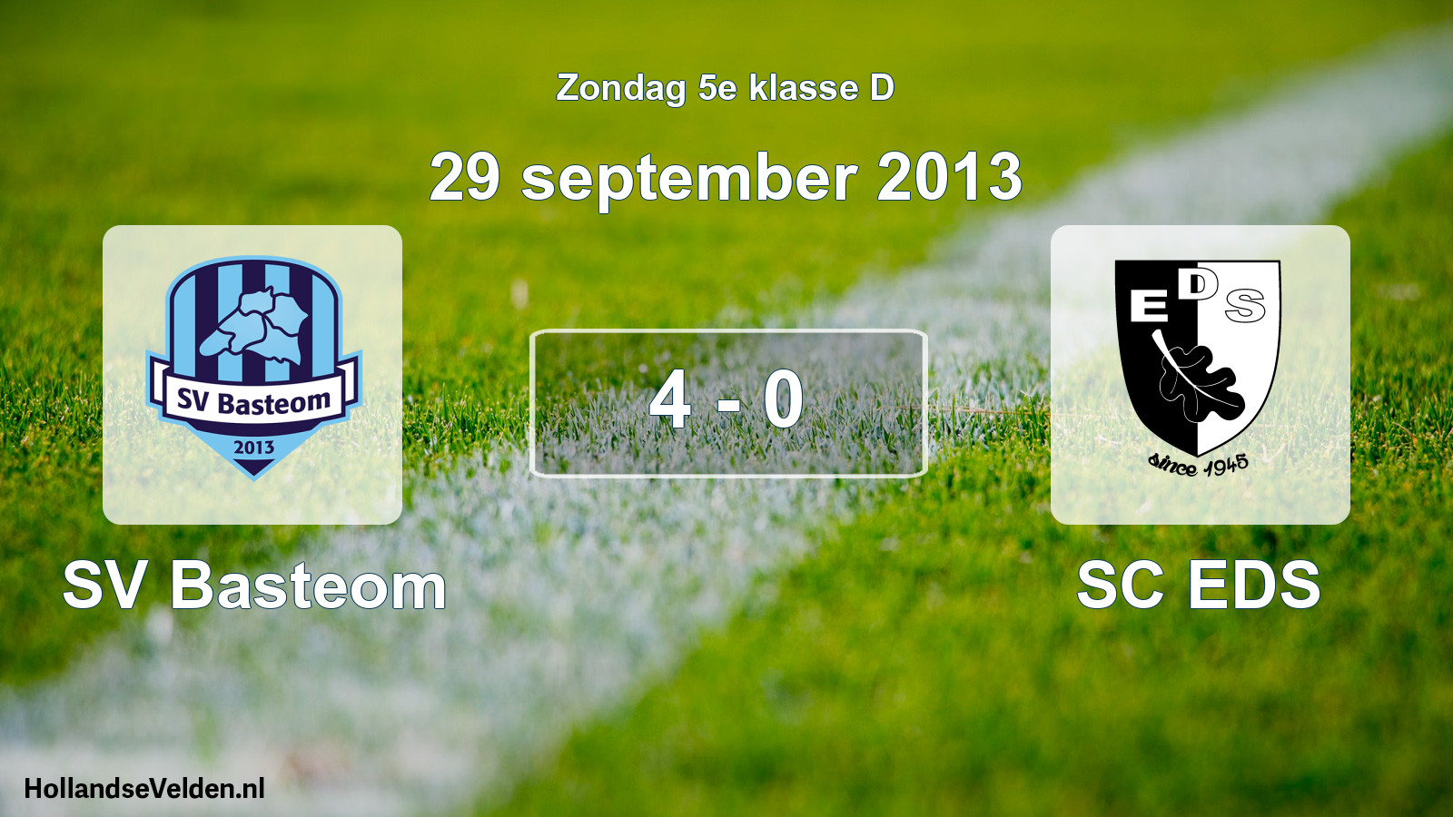Total number of matches played: SV Basteom - SC EDS 4 - 0 (29 September 2013)