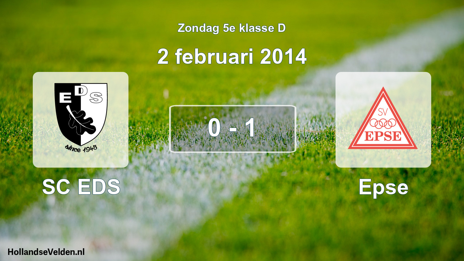 Total number of matches played: SC EDS - Epse 0 - 1 (2 February 2014)