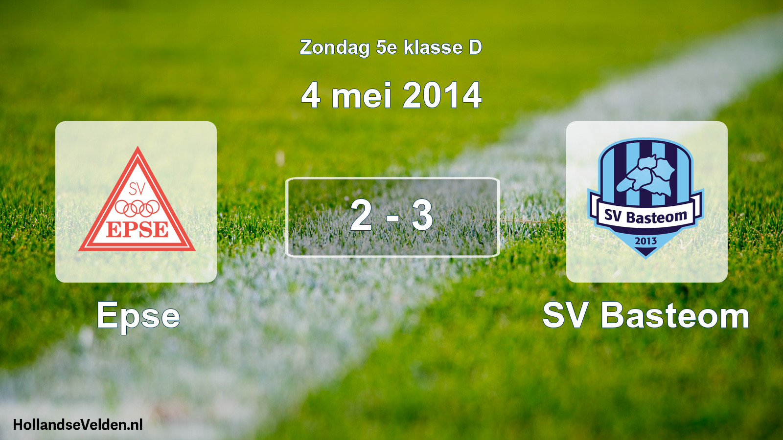 Total number of matches played: Epse - SV Basteom 2 - 3 (4 May 2014)