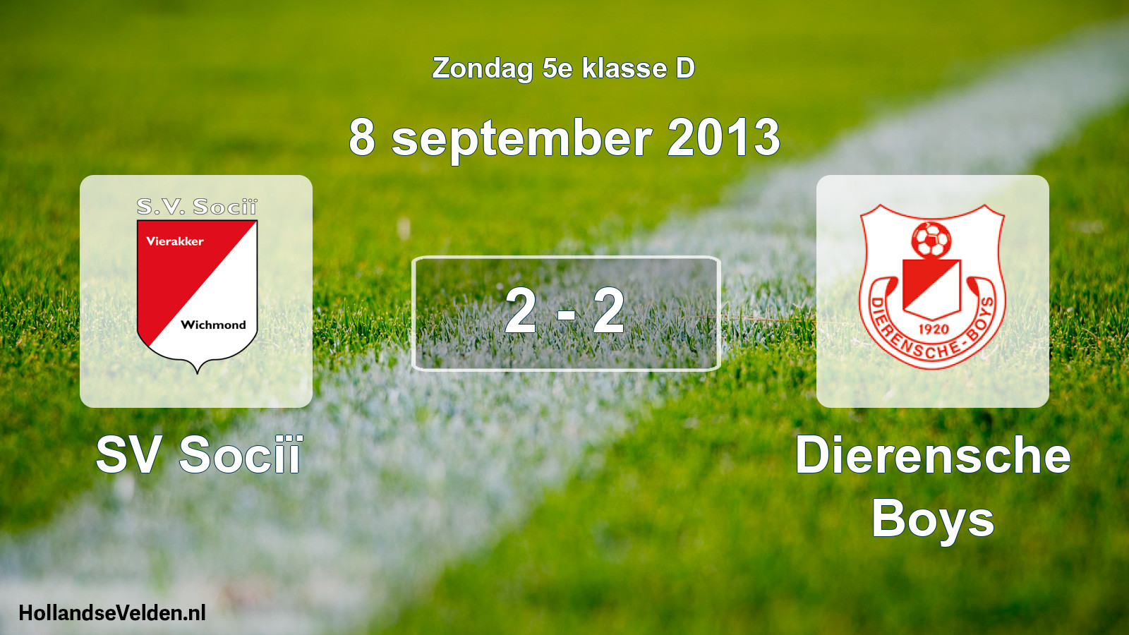 Total number of matches played: SV Sociï - Dierensche Boys 2 - 2 (8 September 2013)