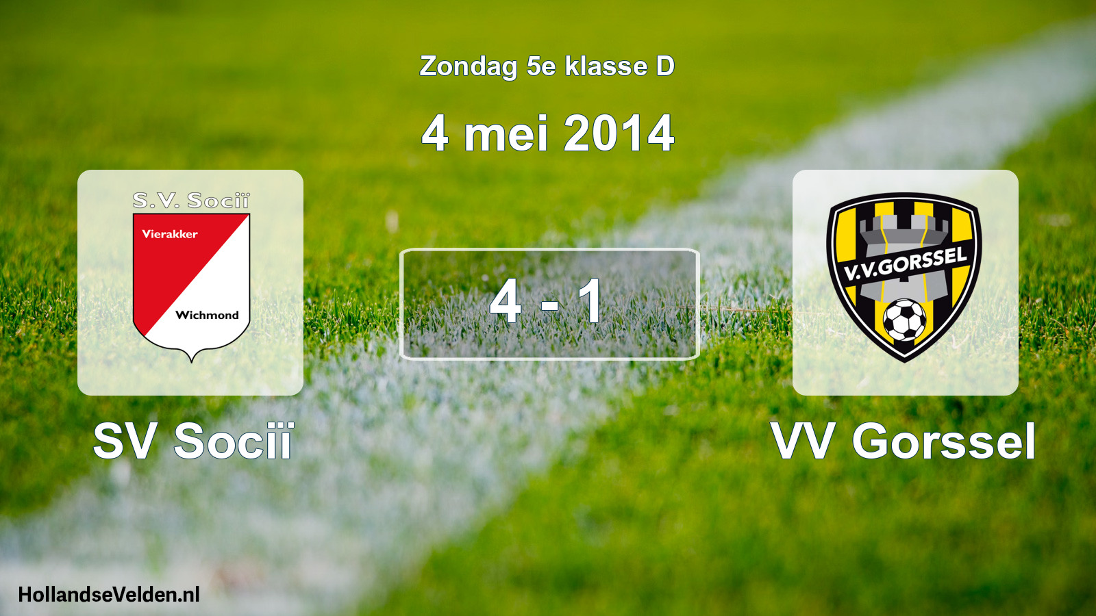Total number of matches played: SV Sociï - VV Gorssel 4 - 1 (4 May 2014)