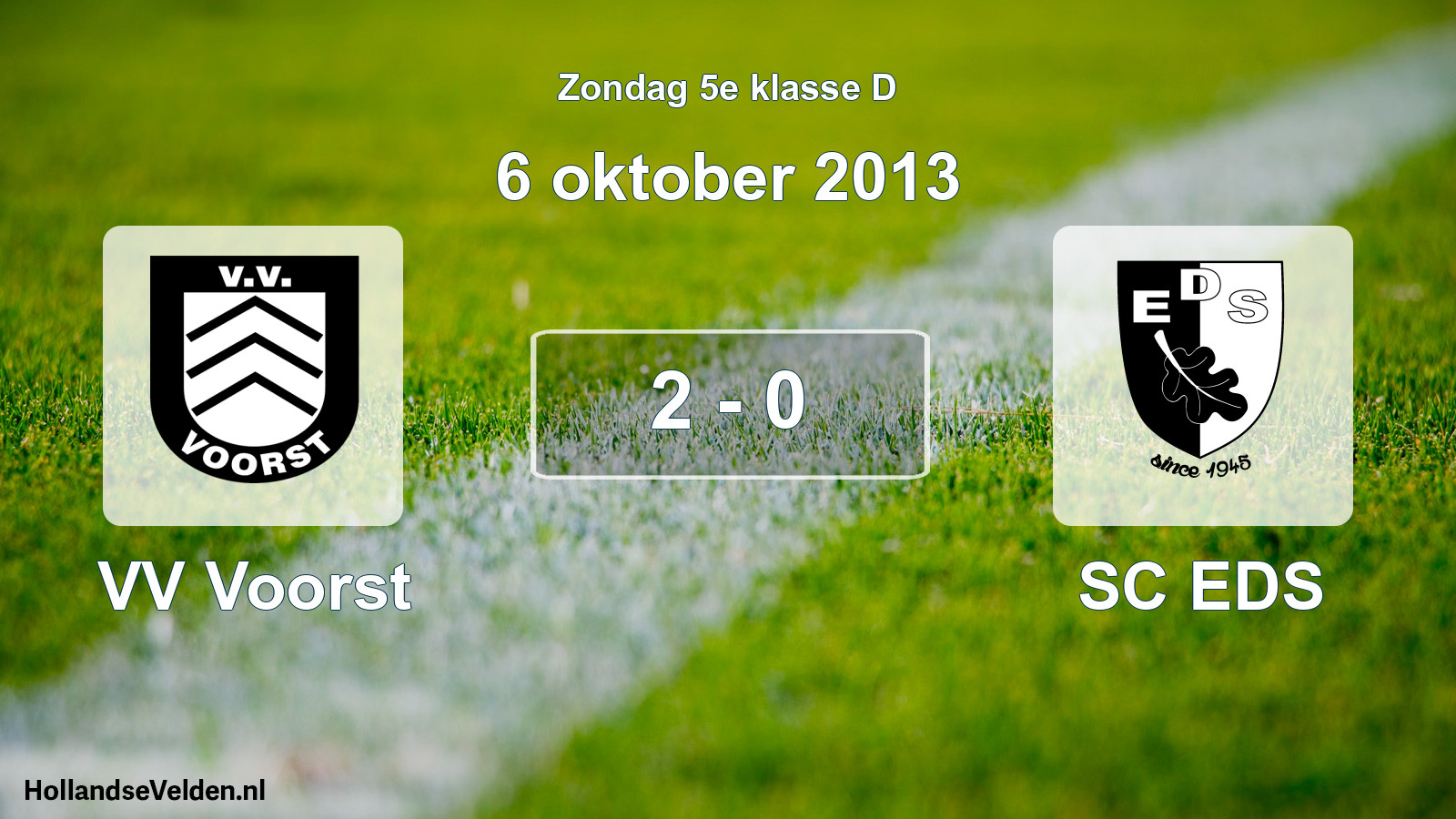 Total number of matches played: VV Voorst - SC EDS 2 - 0 (6 October 2013)
