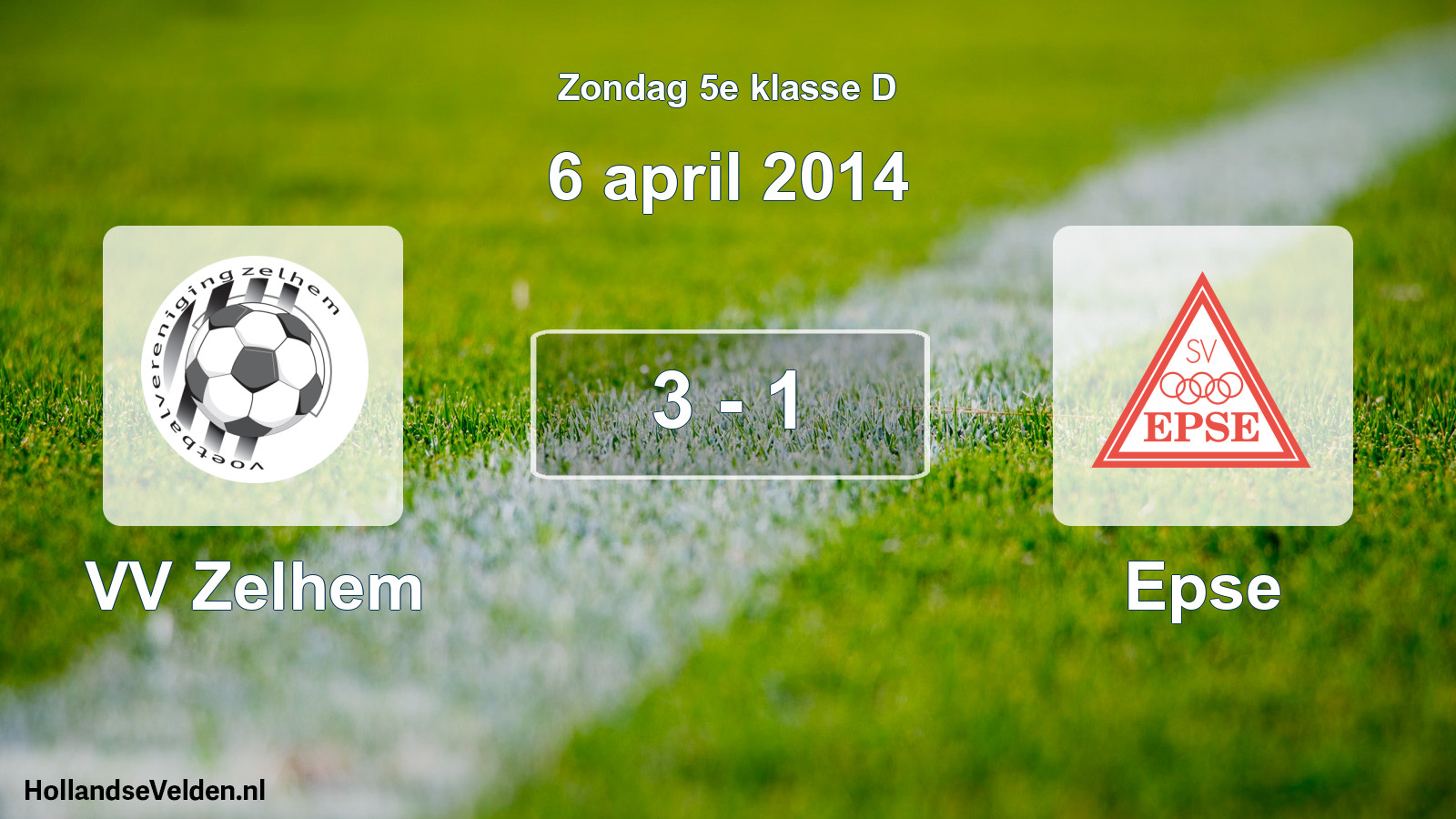 Total number of matches played: VV Zelhem - Epse 3 - 1 (6 April 2014)