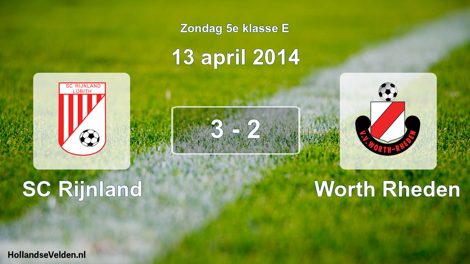 Total number of matches played: SC Rijnland - Worth Rheden 3 - 2 (13 April 2014)