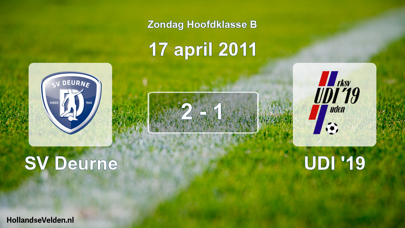 Total number of matches played: SV Deurne - UDI '19 2 - 1 (17 April 2011)