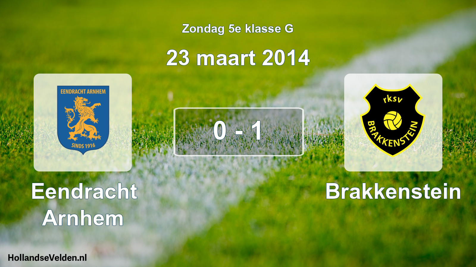 Total number of matches played: Eendracht Arnhem - Brakkenstein 0 - 1 (23 March 2014)