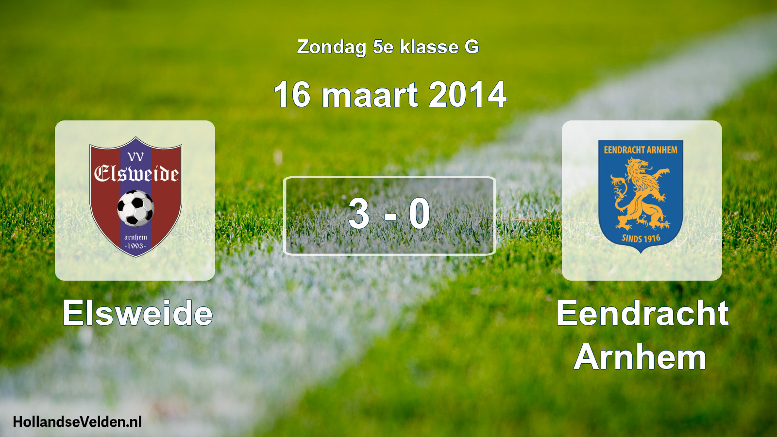 Total number of matches played: Elsweide - Eendracht Arnhem 3 - 0 (16 March 2014)