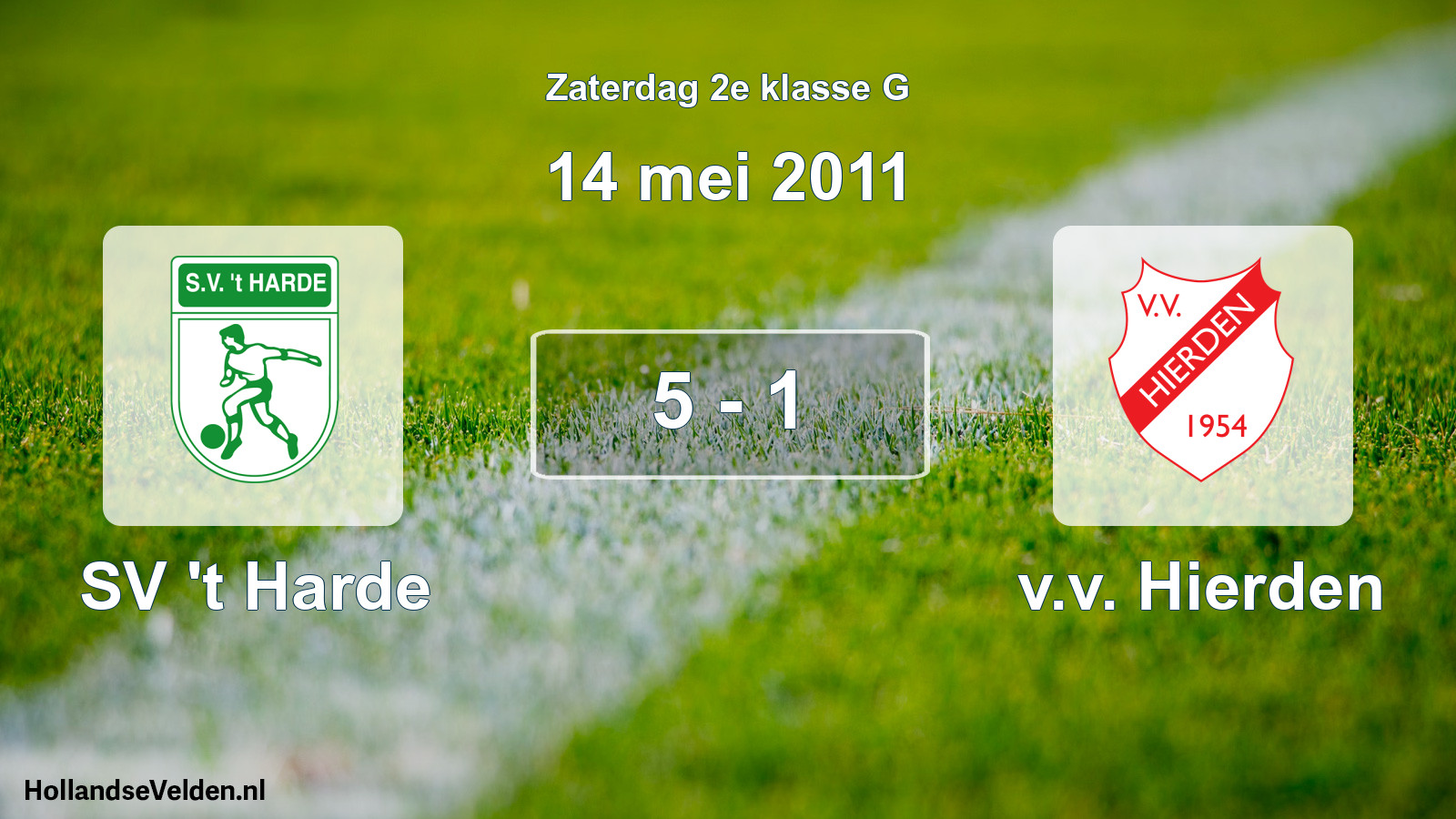 Total number of matches played: SV 't Harde - v.v. Hierden 5 - 1 (14 May 2011)