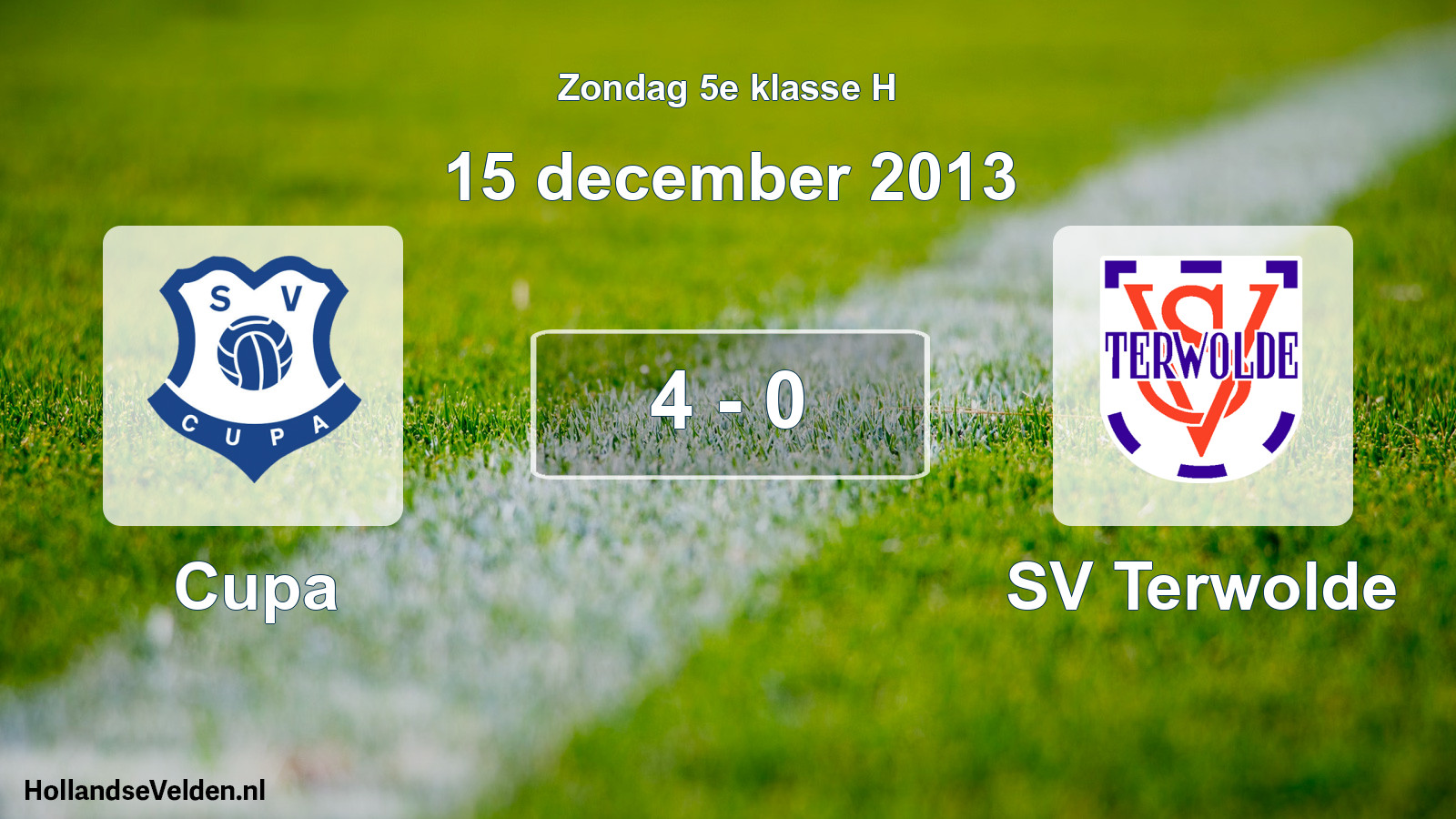 Total number of matches played: Cupa - SV Terwolde 4 - 0 (15 December 2013)