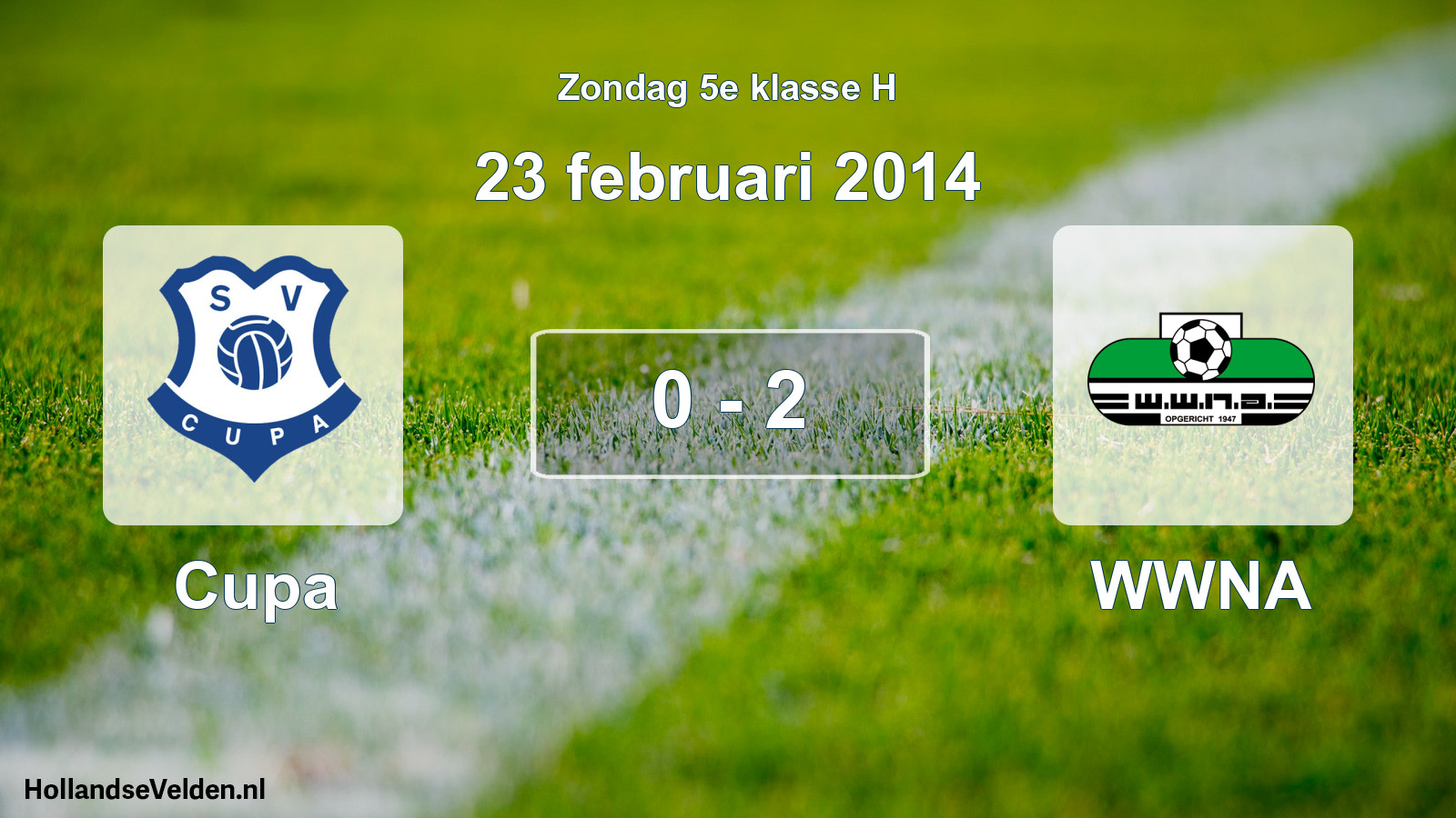Total number of matches played: Cupa - WWNA 0 - 2 (23 February 2014)