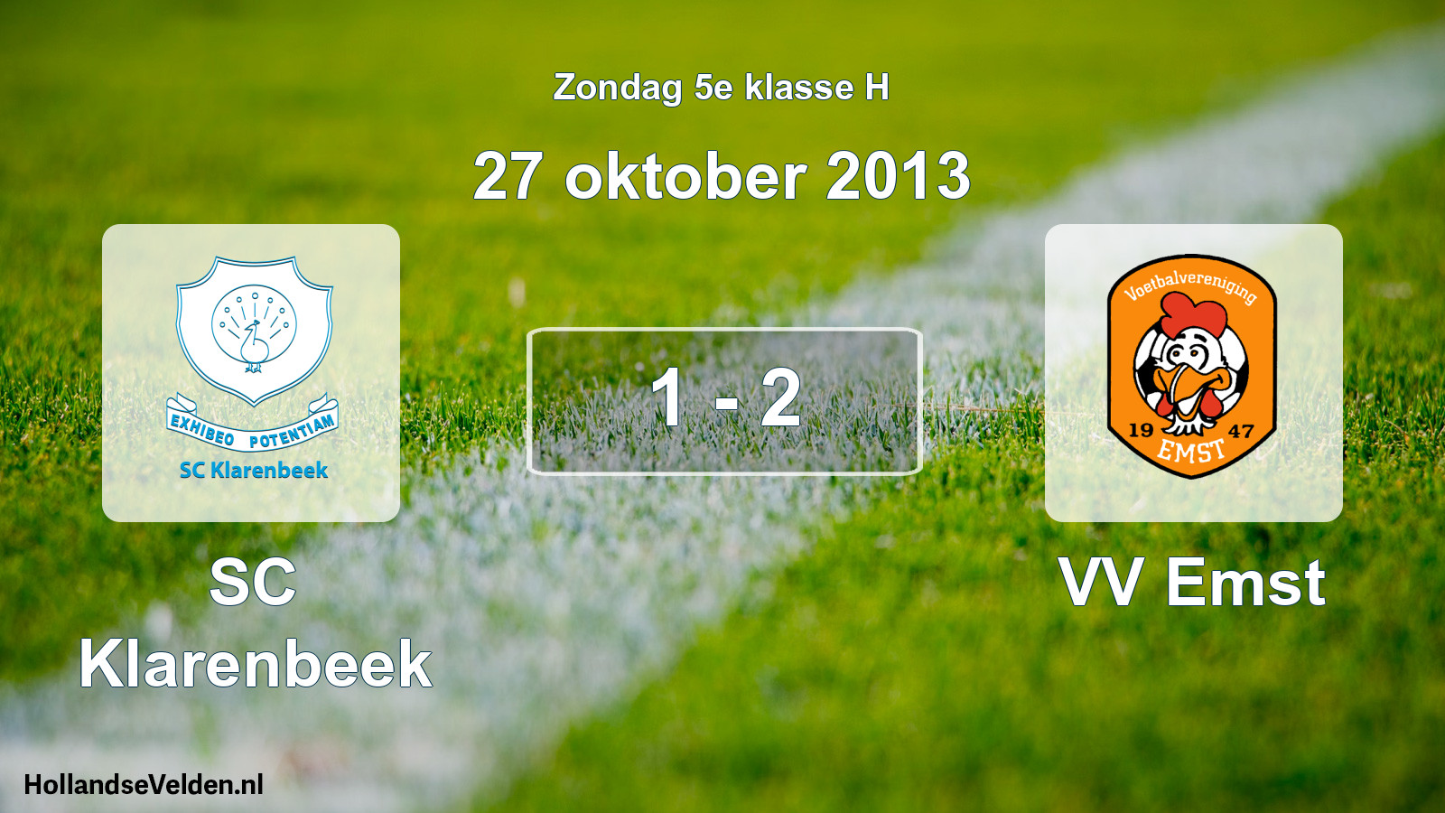 Total number of matches played: SC Klarenbeek - VV Emst 1 - 2 (27 October 2013)