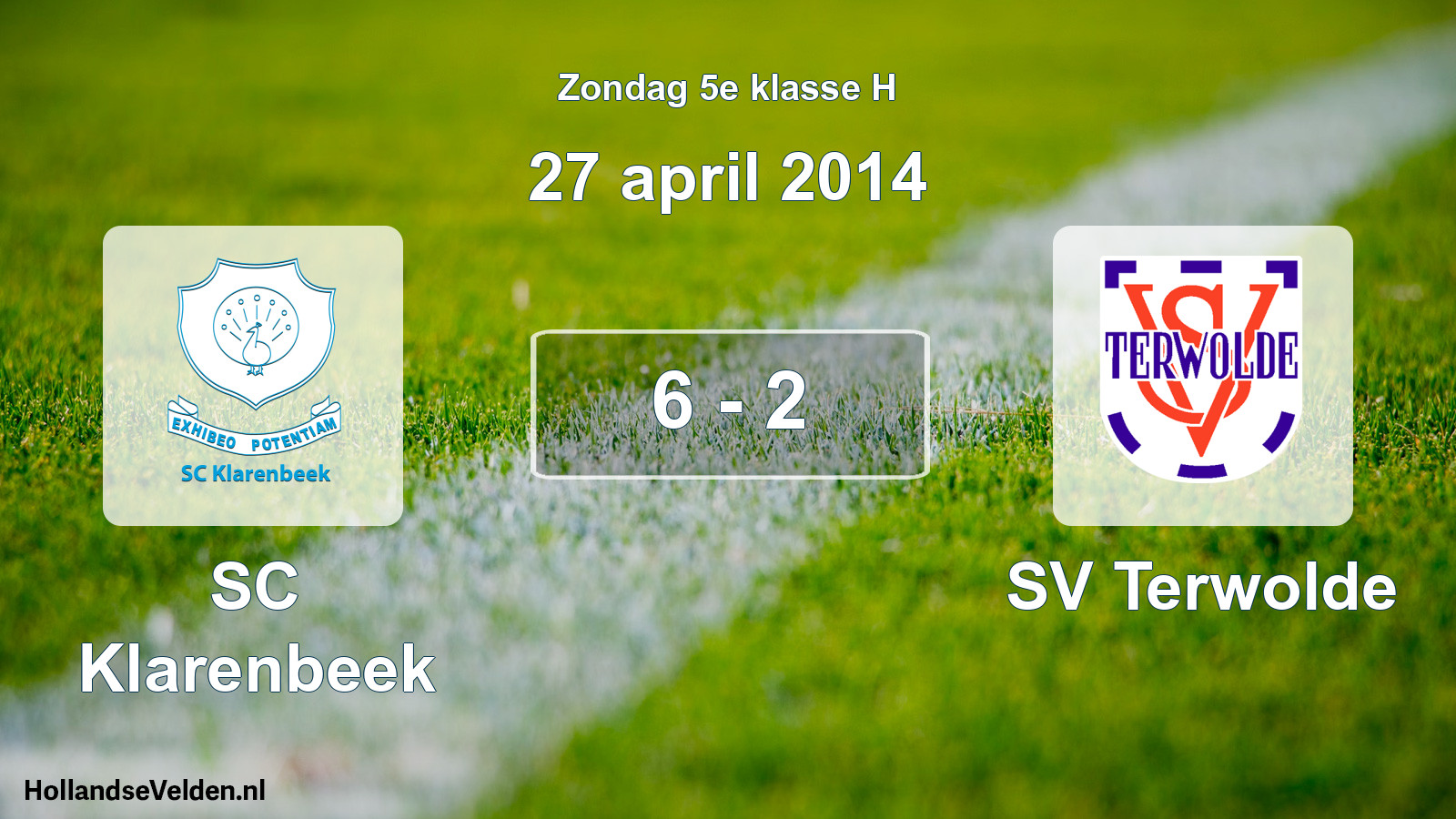 Total number of matches played: SC Klarenbeek - SV Terwolde 6 - 2 (27 April 2014)
