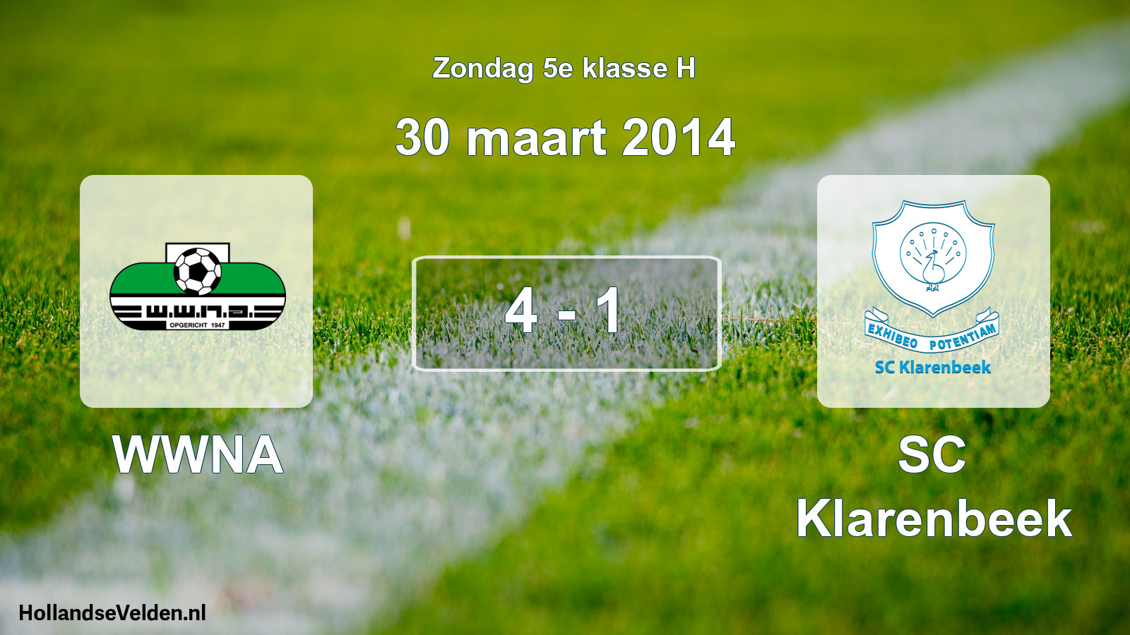 Total number of matches played: WWNA - SC Klarenbeek 4 - 1 (30 March 2014)