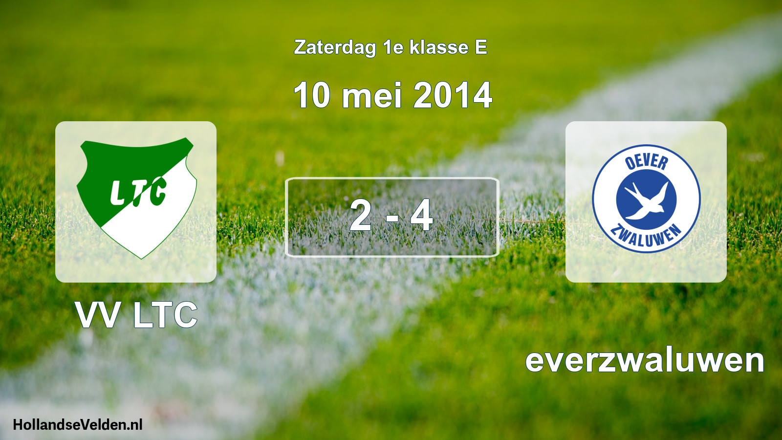 Total number of matches played: VV LTC - Oeverzwaluwen 2 - 4 (10 May 2014)