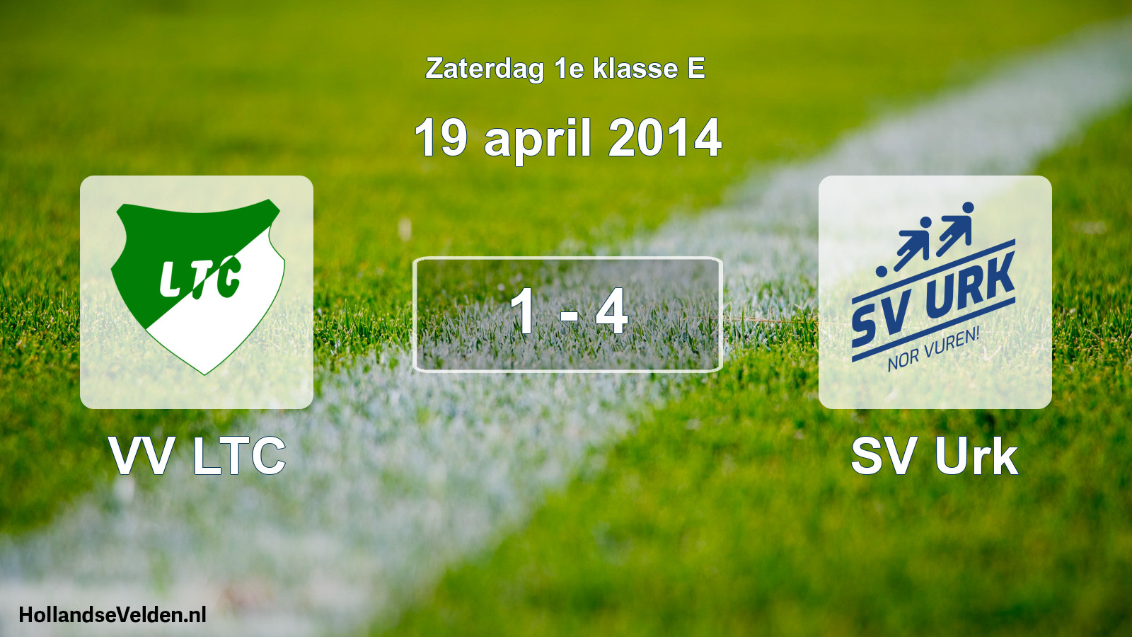 Total number of matches played: VV LTC - SV Urk 1 - 4 (19 April 2014)