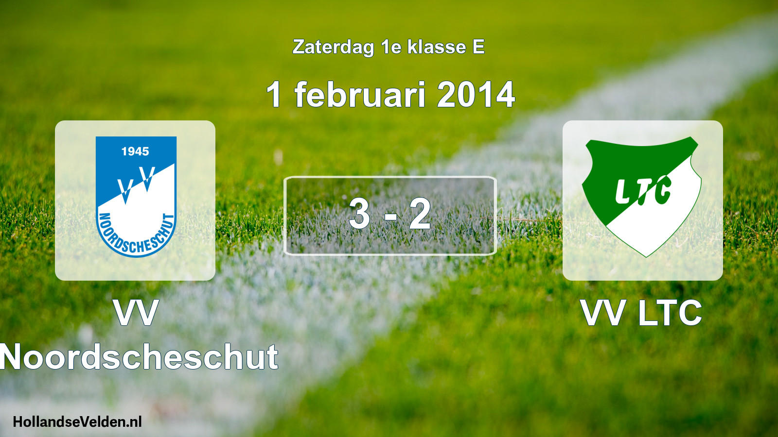 Total number of matches played: VV Noordscheschut - VV LTC 3 - 2 (1 February 2014)