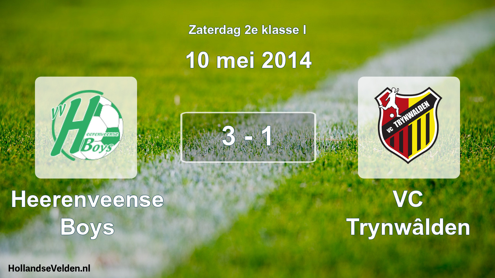 Total number of matches played: Heerenveense Boys - VC Trynwâlden 3 - 1 (10 May 2014)