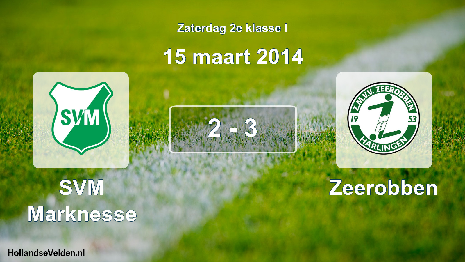 Total number of matches played: SVM Marknesse - Zeerobben 2 - 3 (15 March 2014)